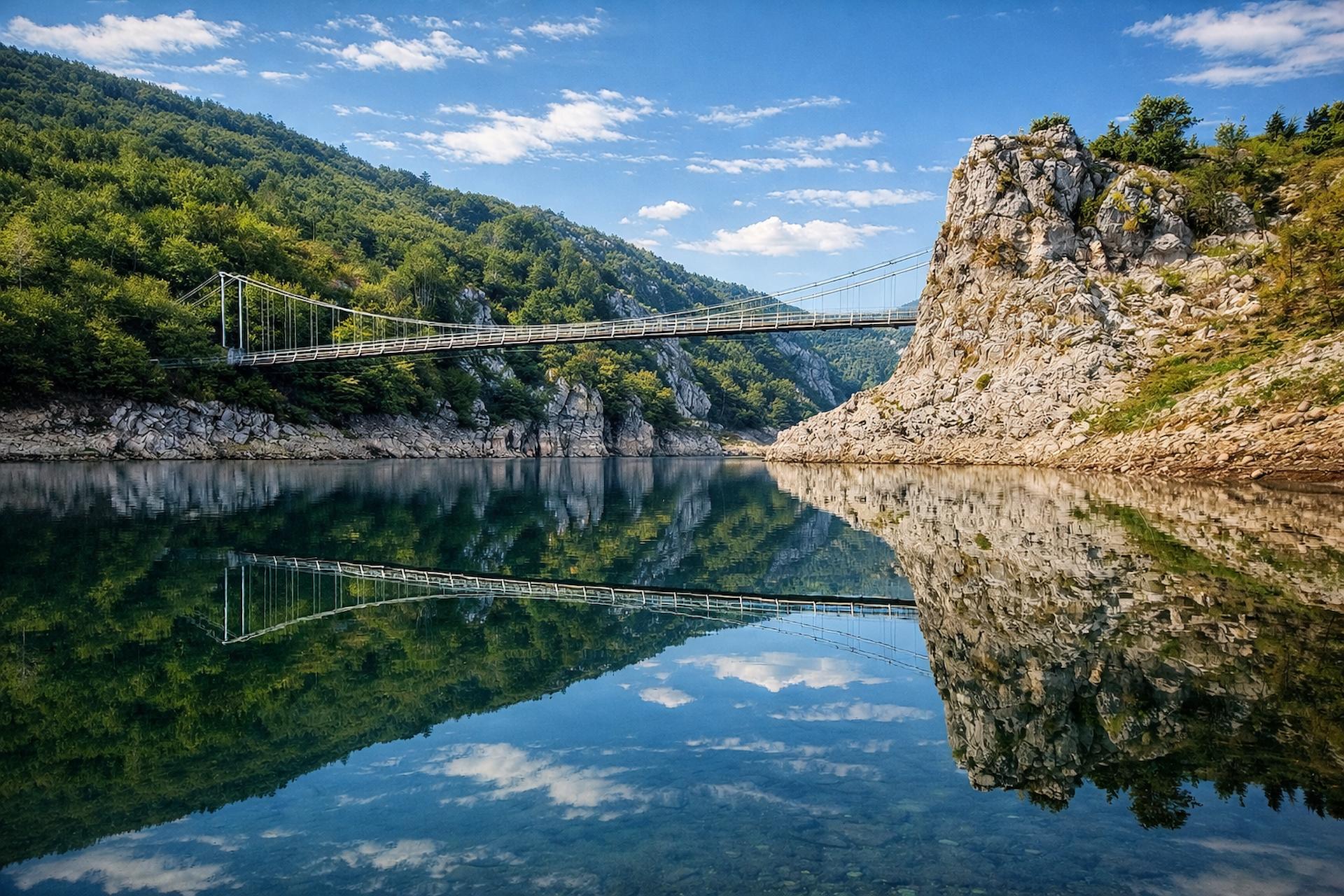 Viseći most na Sjeničkom jezeru